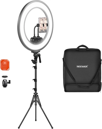 Ultravékony Neewer RL45B 18" 45 W LED körfény – szett