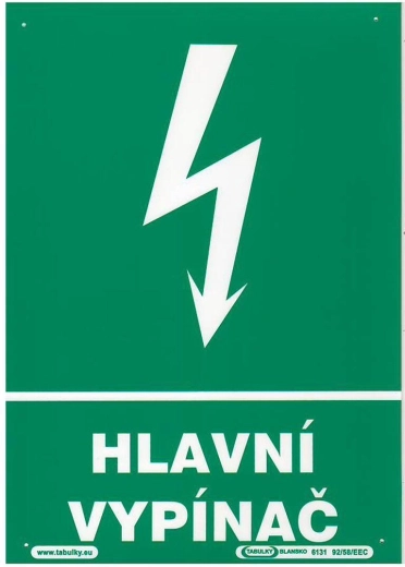 Biztonsági tábla – főkapcsoló A4 műanyag