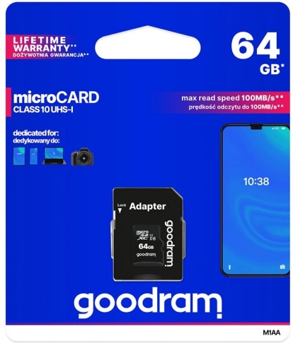 Goodram microSD 64GB memóriakártya