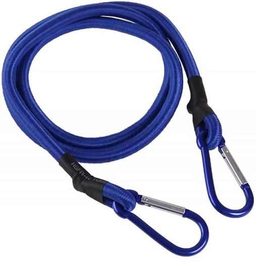 Rugalmas rögzítőkötél karabinerekkel, 1 m