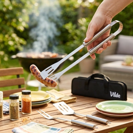 Hosszú nyél a biztonságos grillezéshez
