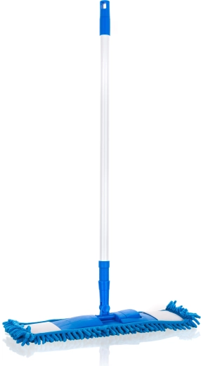 Lapos zsilettszálas mop teleszkópos nyéllel, sötétkék (42 × 13 cm, 68–120 cm)