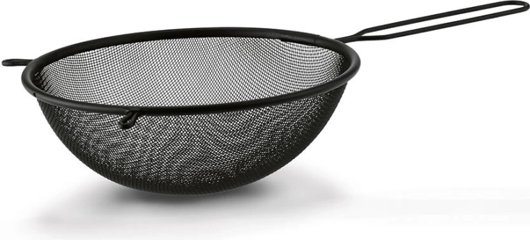 Fekete fém szűrő 20 cm
