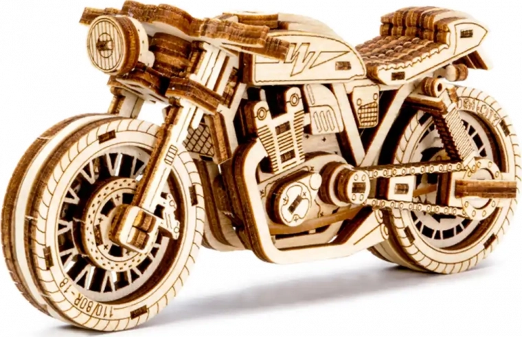 Fa 3D puzzle motorbicikli Café Racer – WOODEN CITY (85 darab)