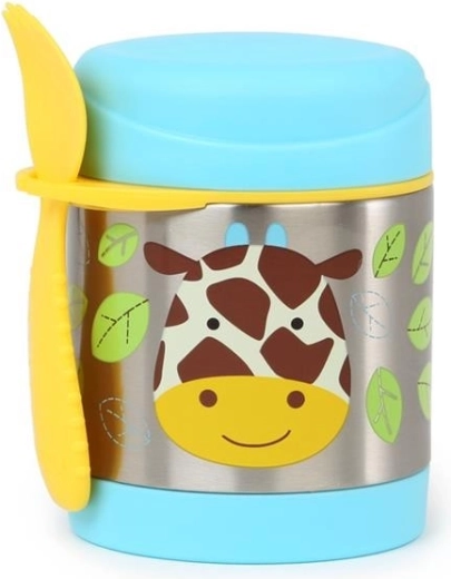 Skip Hop Zoo ételtermosz kanál/villa (spork) készlettel – zsiráf, 325 ml