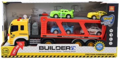 1:16 méretarányú, elemmel működő autószállító kamion