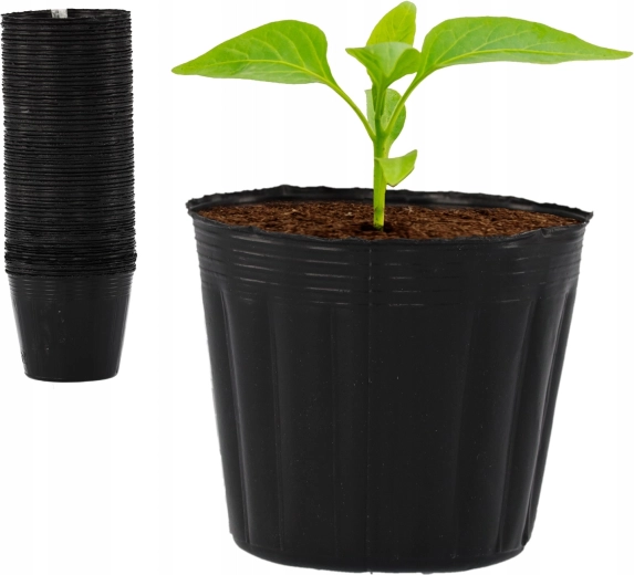 100 darabos műanyag palántanevelő cserepek 9 × 7,8 cm