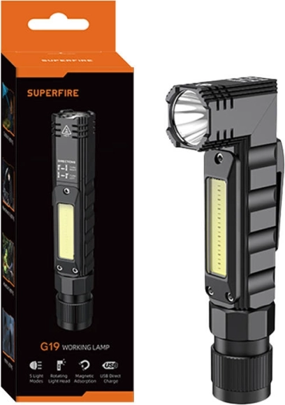 Multifunkcionális Zseblámpa Superfire G19, 200lm, USB