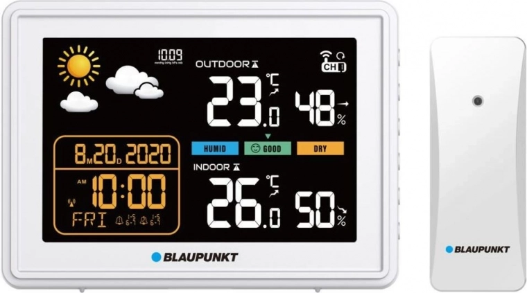 Blaupunkt WS30WH meteorológiai állomás vezeték nélküli érzékelővel