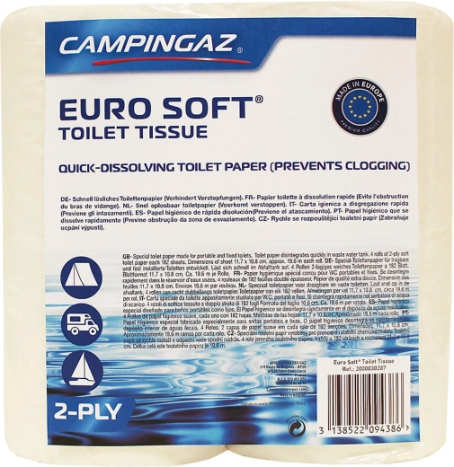 EURO SOFT toalettpapír vegyi WC-khez, 4 tekercs