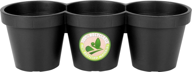 Három virágtartó egy kompakt egységben