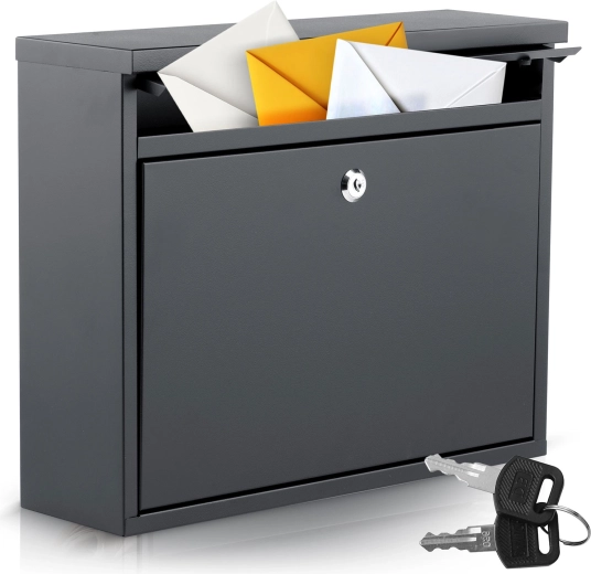 Fekete Humberg postaláda horganyzott acélból