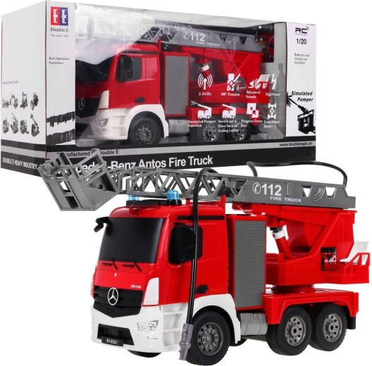 RC Mercedes-Benz Antos tűzoltóautó 1:20 Double E