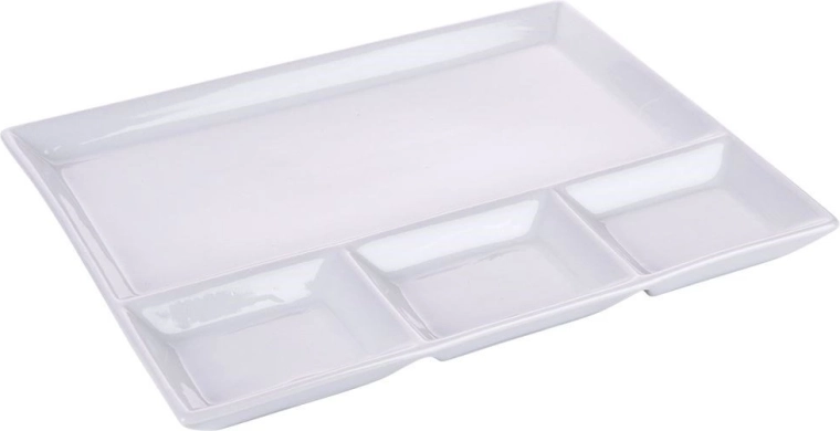 Áttekinthető tálalás 4 rekeszben