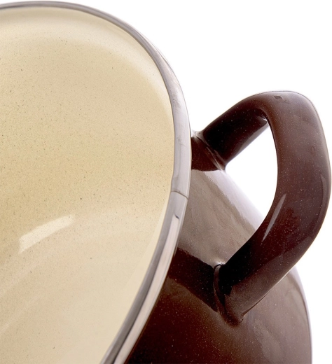 Egészségre ártalmatlan zománc és rozsdamentes perem