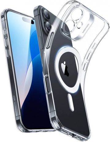 Átlátszó ESR Zero Clear HaloLock tok iPhone 16-hoz