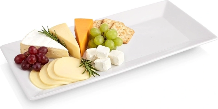 MONA porcelán szervírozó tál 35 × 17 cm, fehér