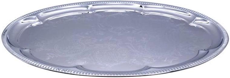 Ovális tálca 45,5 × 34 cm króm