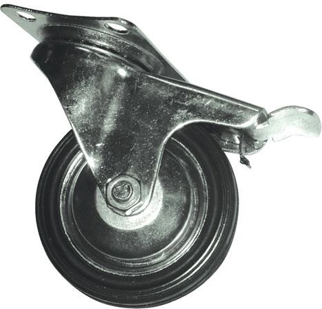 Forgó kerék fékkel, 75 mm, teherbírás 40 kg