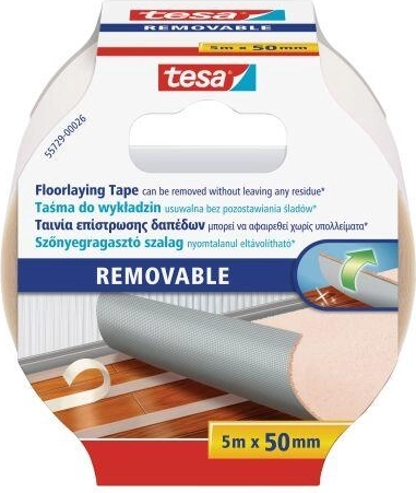 Szőnyeg­rögzítő szalag 50 mm × 5 m textilerősítéssel Tesa