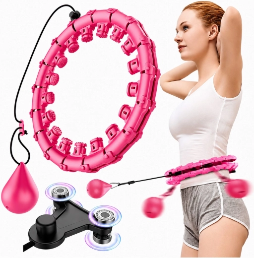 Állítható, súlyozott hula hoop karika masszírozó dudorokkal