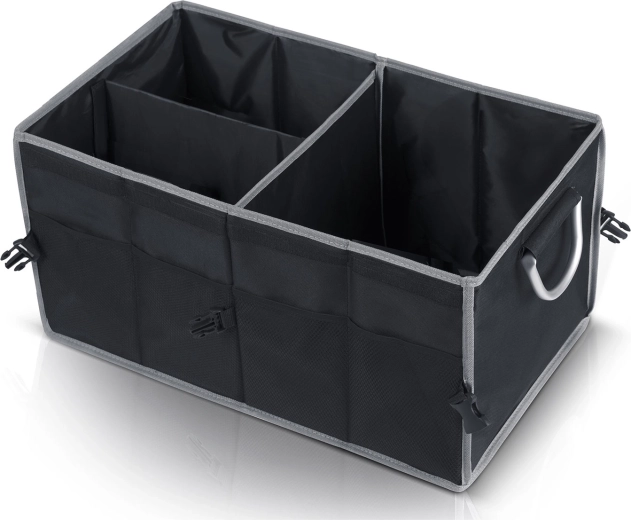 Összecsukható kialakítás és két rekesz állítható válaszfallal