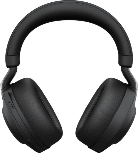 Jabra Evolve2 85 UC vezeték nélküli fejhallgató töltőállvánnyal és Link 380a USB-adapterrel, fekete