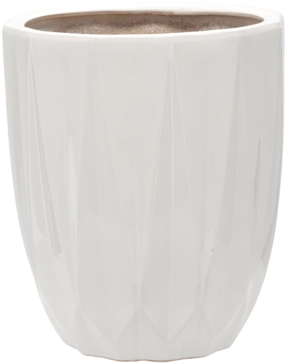 Kerámia kaspó 30 × 30 × 36 cm, fényes fehér