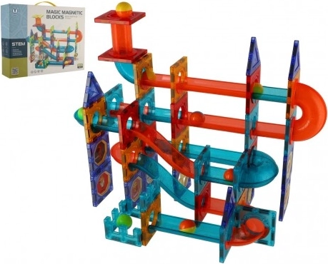 Mágneses golyópálya építőkészlet