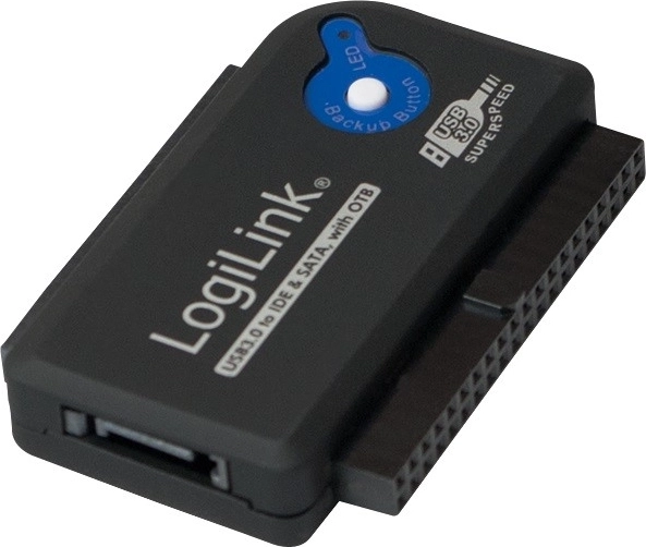 LogiLink USB 3.0–IDE/SATA adapter one-touch backup funkcióval