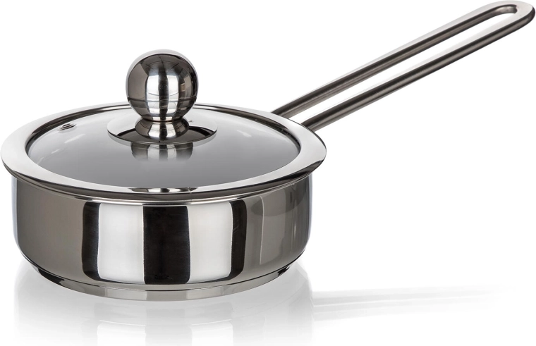 Rozsdamentes kis lábas üvegfedővel 0,75 l PICCOLO, 14 cm