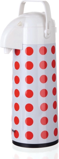 CULINARIA Pöttyös pumpás termosz, 1,9 l, rozsdamentes
