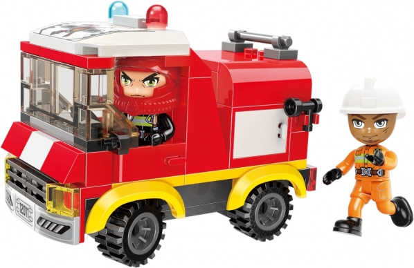 QMAN MINE CITY tűzoltó tartálykocsi építőkészlet