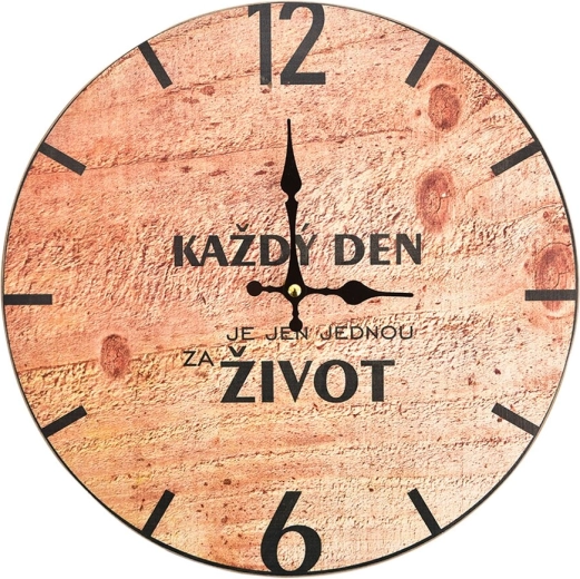 Fali óra „Minden nap” 34 cm, fa