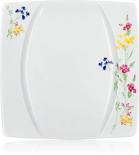 Modern négyzetes dizájn virágmintával