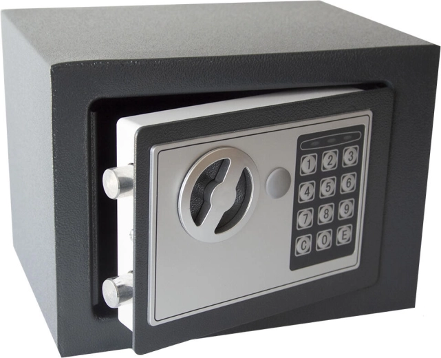 Digitális széf 230 × 170 × 170 mm vésznyitó kulccsal