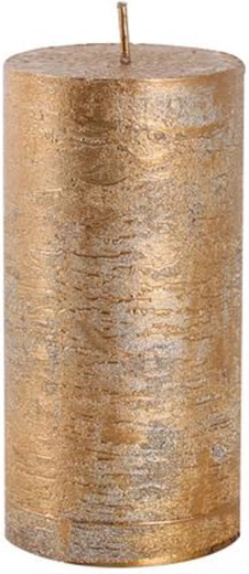 Rusztikus Provence gyertya, rézszínű, 12 cm