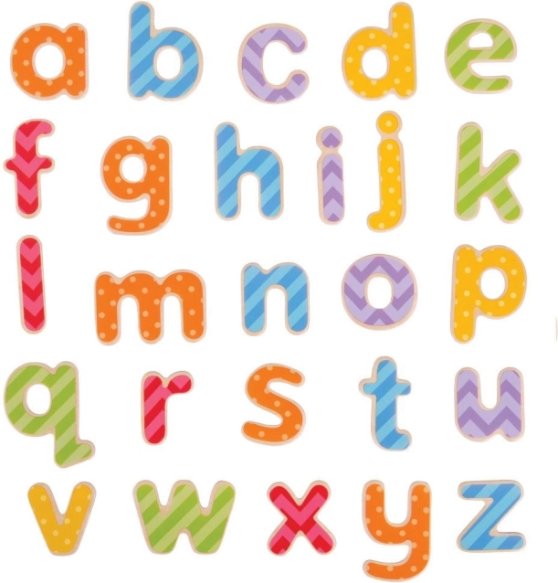Bigjigs Toys színes mágneses ábécé (kisbetűk)
