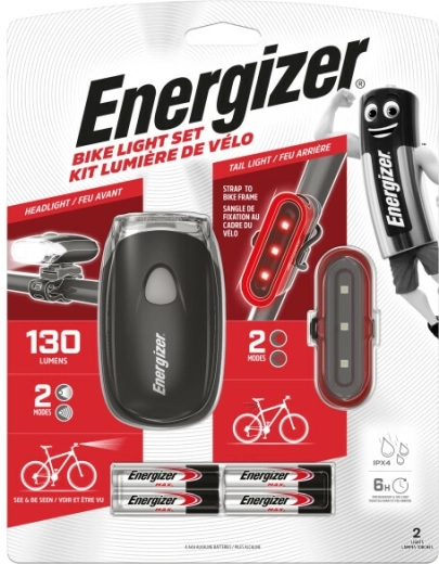 Energizer első és hátsó kerékpárlámpa szett, 4× AAA