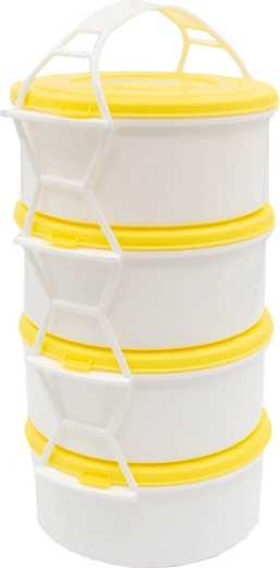 Ételhordó 4×1 l – többszintes műanyag ételdoboz