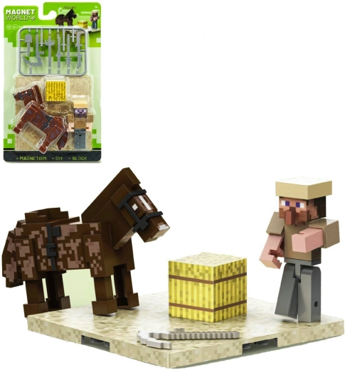 Magnet World 3D mágneses építőjáték lovaggal és lóval