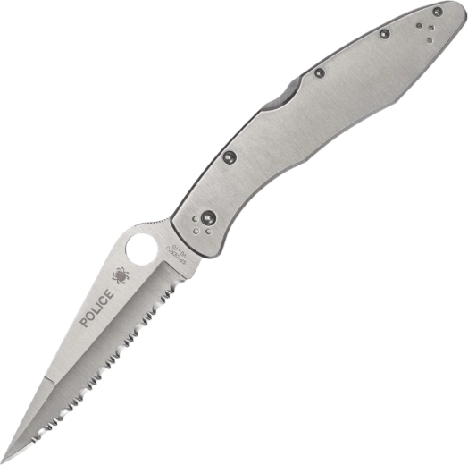Spyderco Police Model zsebkés (összecsukható) 10,7 cm, fogazott penge, VG-10