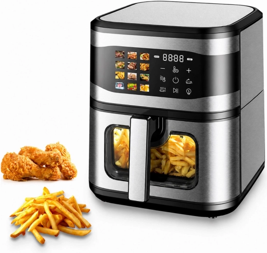 Forrólevegős fritőz (Air fryer) 8 l 1700 W, 12 programmal