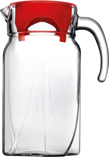 Üveg kancsó műanyag fedéllel 1,75 l