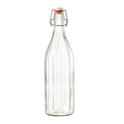 Costolata üvegpalack patentzárral, 1 l