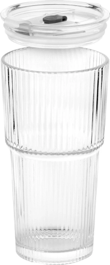 Tető tömítéssel és szívószál nyílással