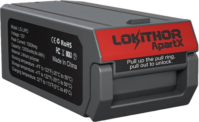 Lokithor LO-LIPO LiPo akkumulátor 12 V 12 000 mAh (1500 A) az ApartX-hez