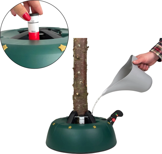 Friss fa a 2 l-es tartálynak és szintjelzőnek köszönhetően