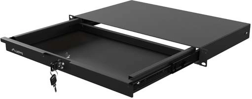 Lanberg 19"-os rack fiók 1U 270 mm fekete