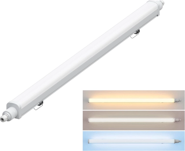 Solight por- és vízálló LED lámpatest IP65, választható színhőmérséklettel, 36 W, 127 cm